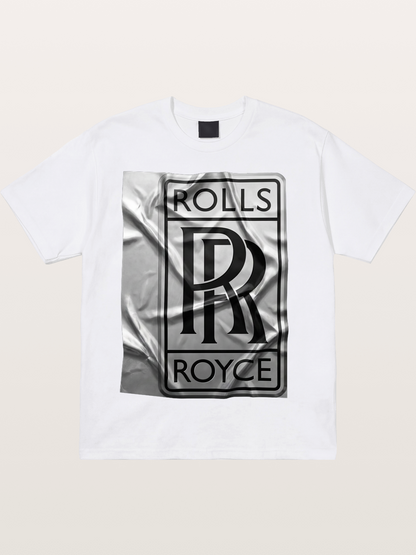 Silk Texture RR Logo Design Cotton T-shirt