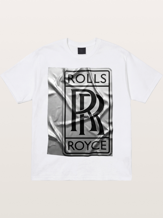 Silk Texture RR Logo Design Cotton T-shirt