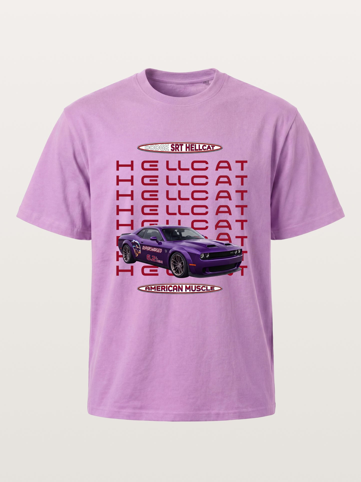 Purple Hellcat Repeat Font Card Gildan T-shirt