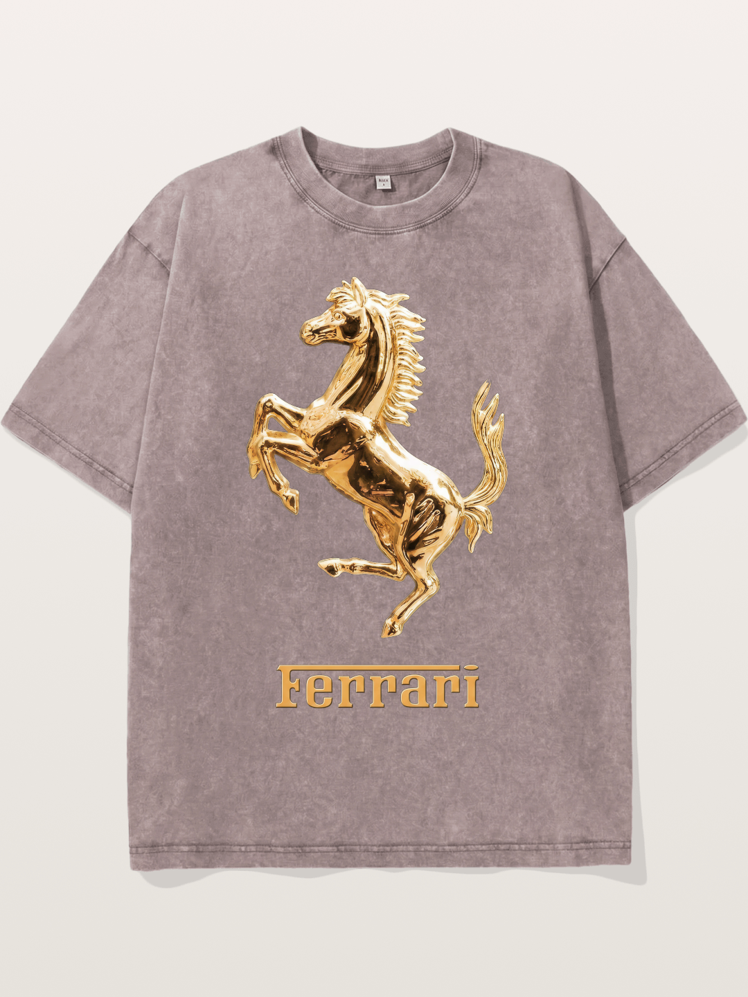 Ferrari Golden Prancing Horse Washed T-shirt