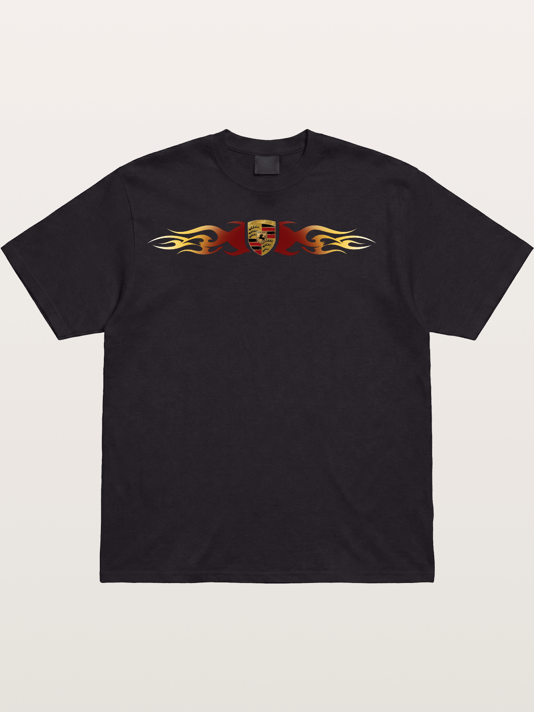 Porsche Crest Flame Stripe Cotton T-shirt
