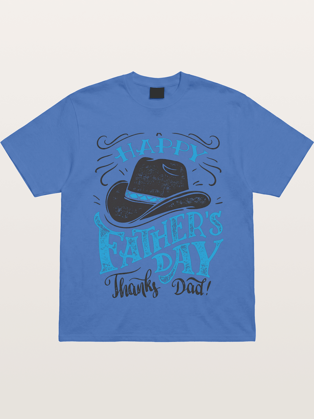 Happy Father's Day Cowboy Hat Gildan T-shirt