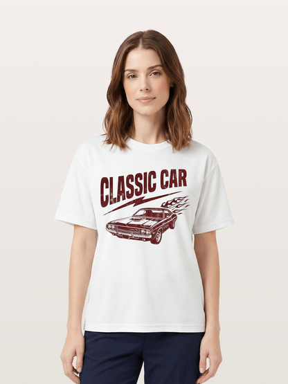 Classic Car Run Cotton T-shirt
