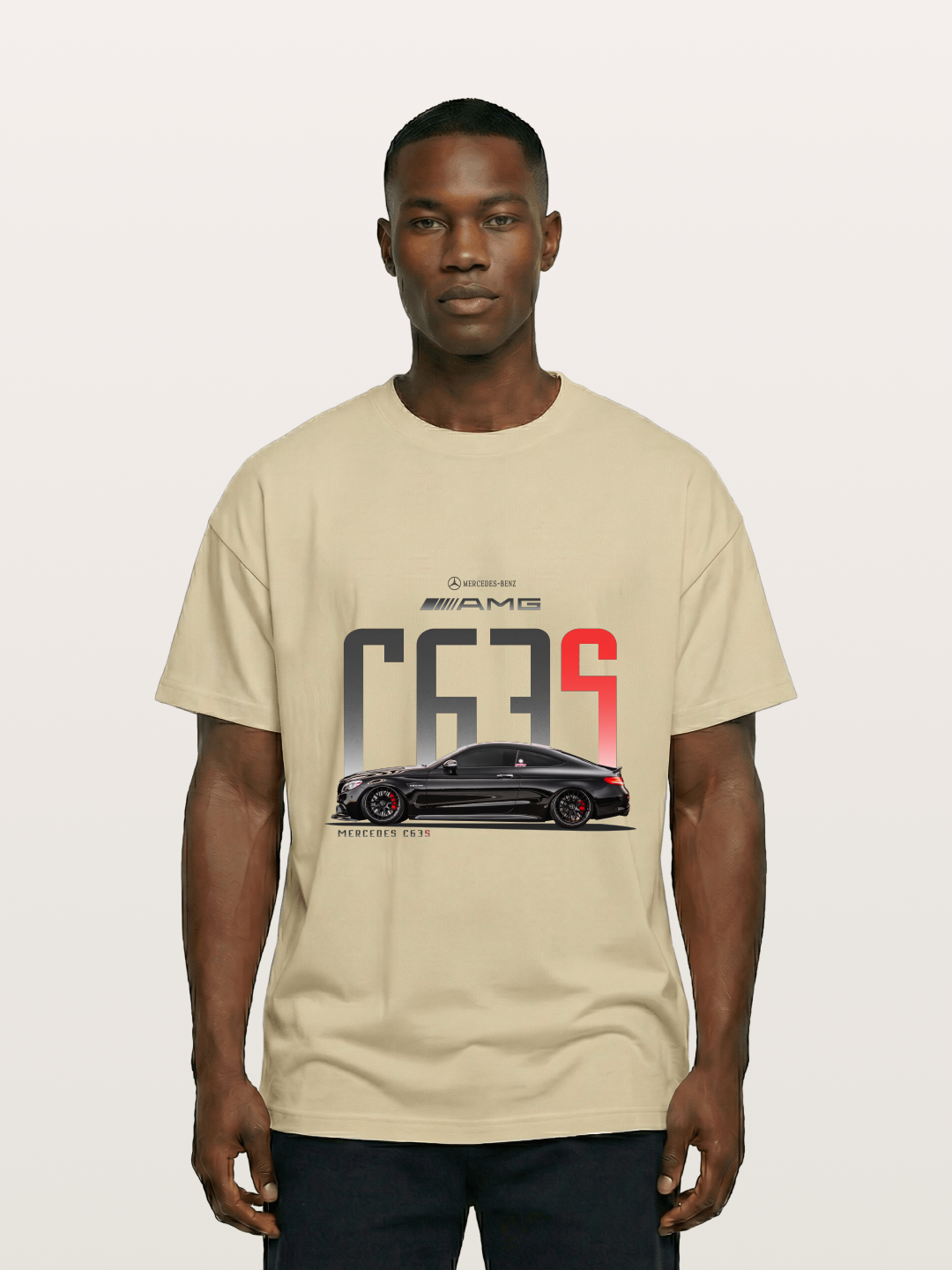 C63S AMG Black Mercedes Sports Car Gildan T-shirt