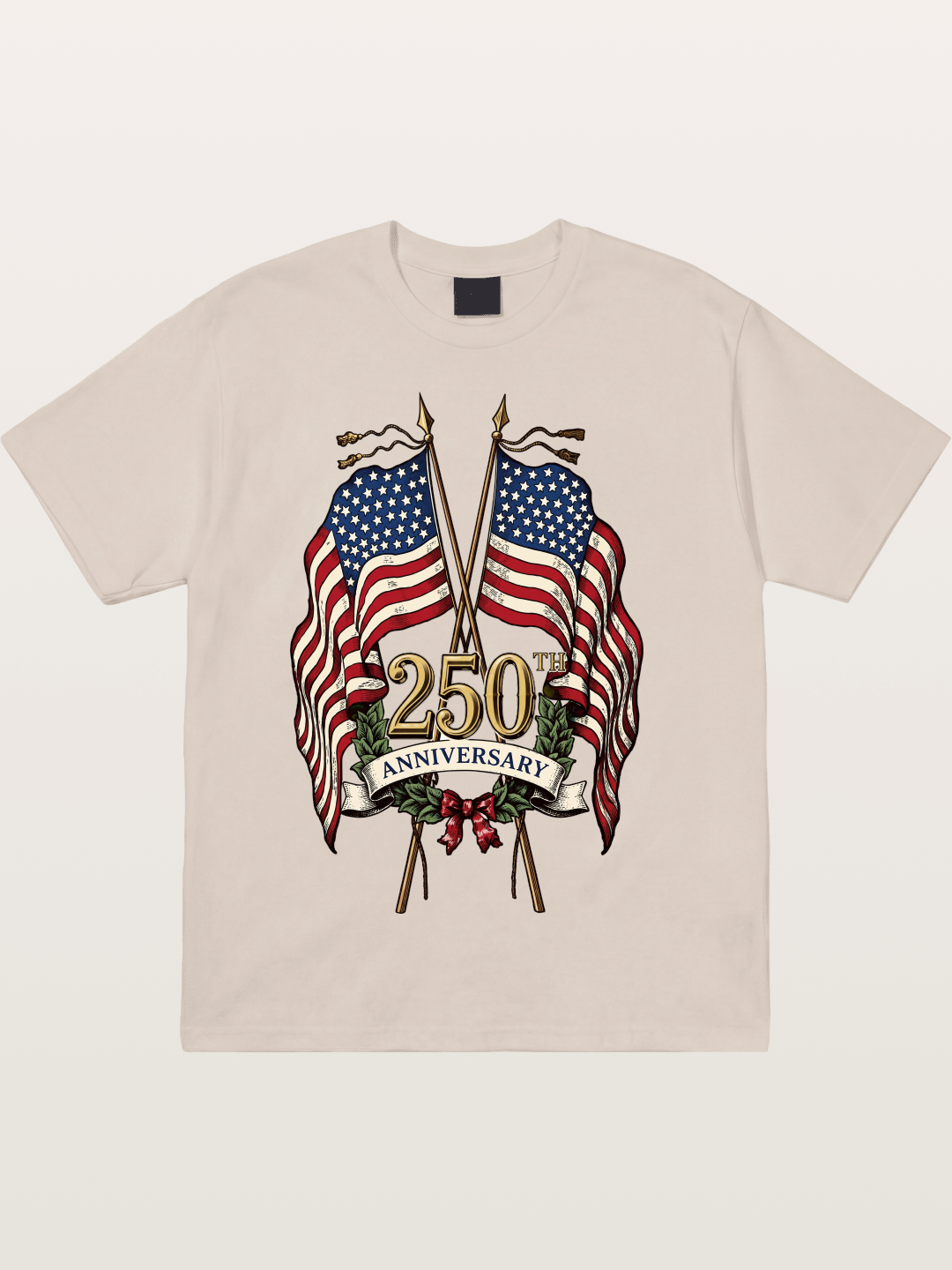 US Flags Anniversary Poster Cotton T-shirt