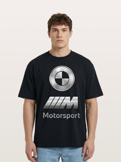 BMW Motorsport Metal Logo Art Cotton T-shirt