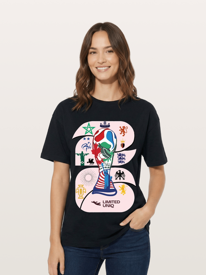 2026 World Cup Trophy Collage Cotton T-shirt