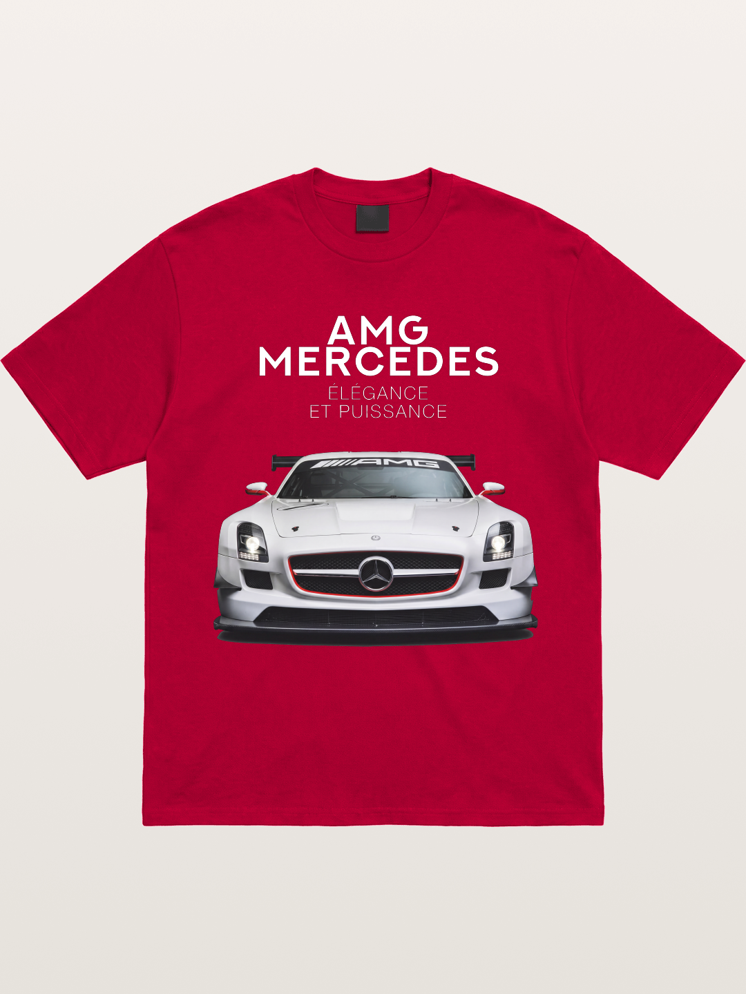 Mercedes AMG SLS White Race Car Gildan T-shirt