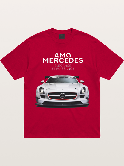 Mercedes AMG SLS White Race Car Gildan T-shirt