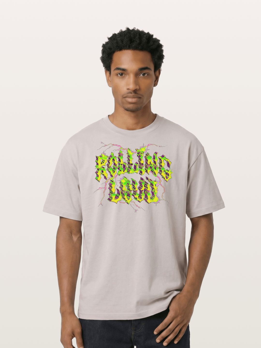 Rolling Loud Neon Lightning Art Cotton T-shirt
