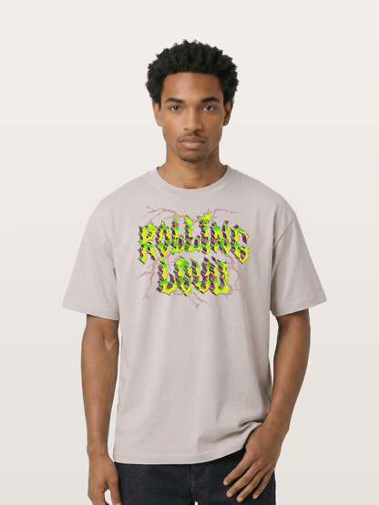 Rolling Loud Neon Lightning Art Cotton T-shirt