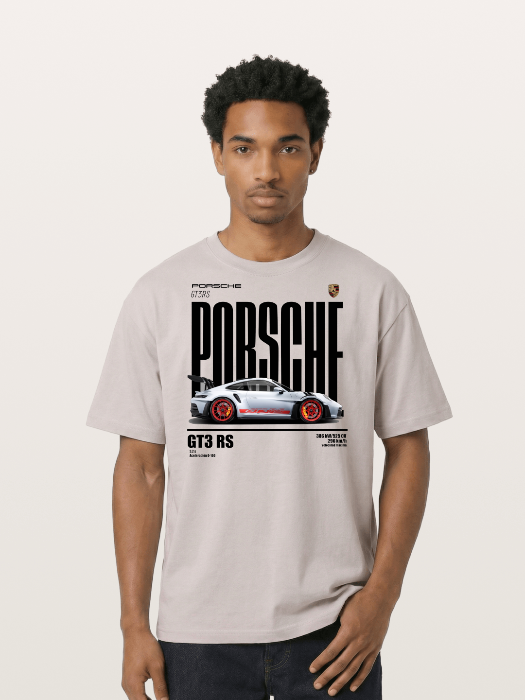 Porsche 911 GT3RS Widebody Sports Car Cotton T-shirt
