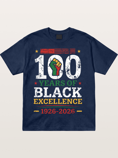 Juneteenth Centennial Excellence Tribute Cotton T-shirt