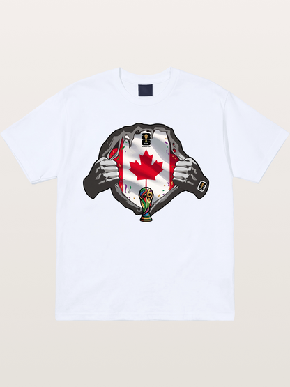 Canada Flag World Cup Poster Gildan T-shirt