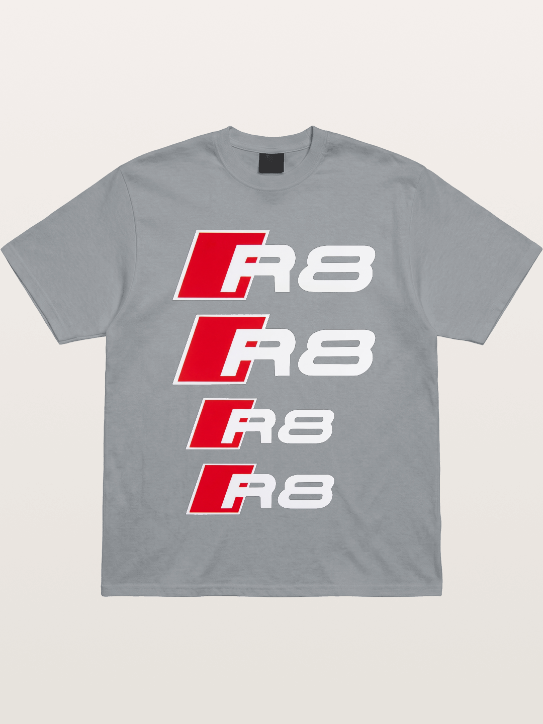 Audi R8 Red Repeated Text Gildan T-shirt