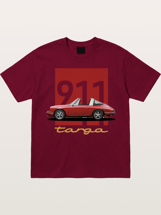 911 Targa Red Vintage Print Gildan T-shirt