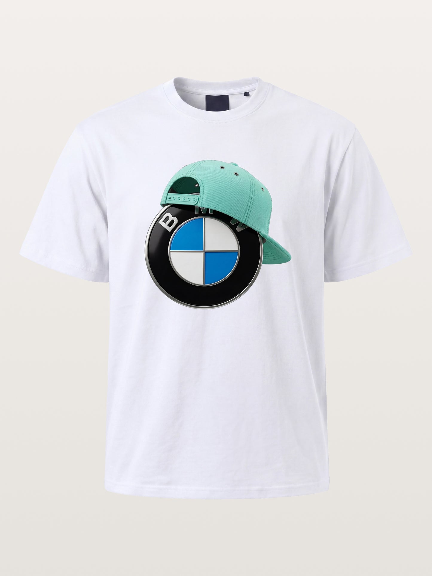 BMW Logo & Tiffany Cap Art Cotton T-shirt