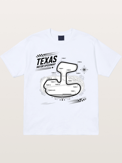 Texas Motor Speedway Track Map Gildan T-shirt