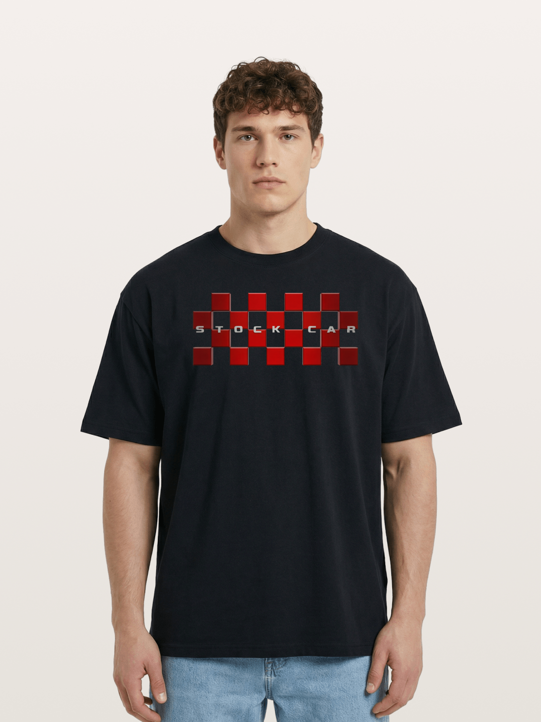 Checkered Ring Cotton T-shirt