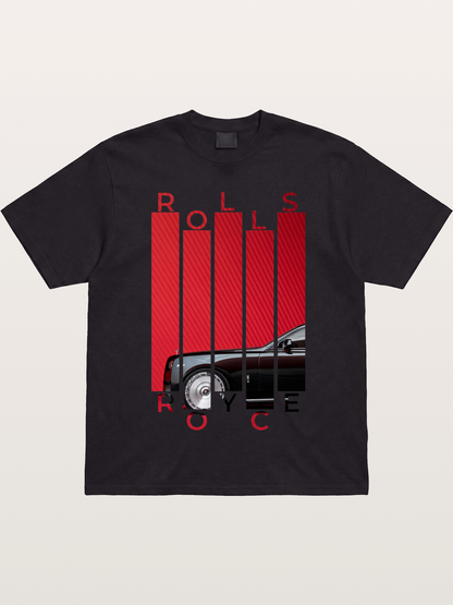 Rolls Royce Barcode Style Print Gildan T-shirt