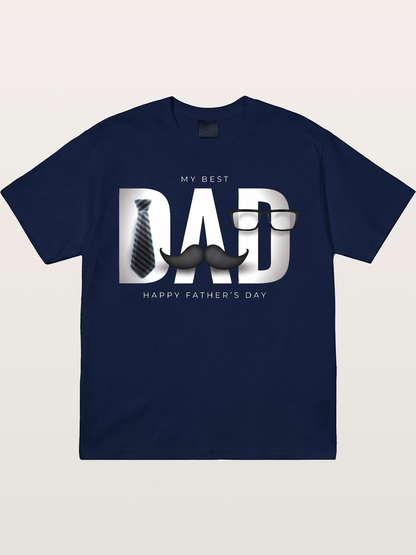 Gentleman Dad Tie Glasses Beard Gildan T-shirt