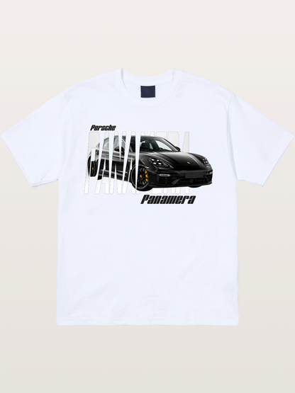 Porsche Panamera Typography Print Gildan T-shirt
