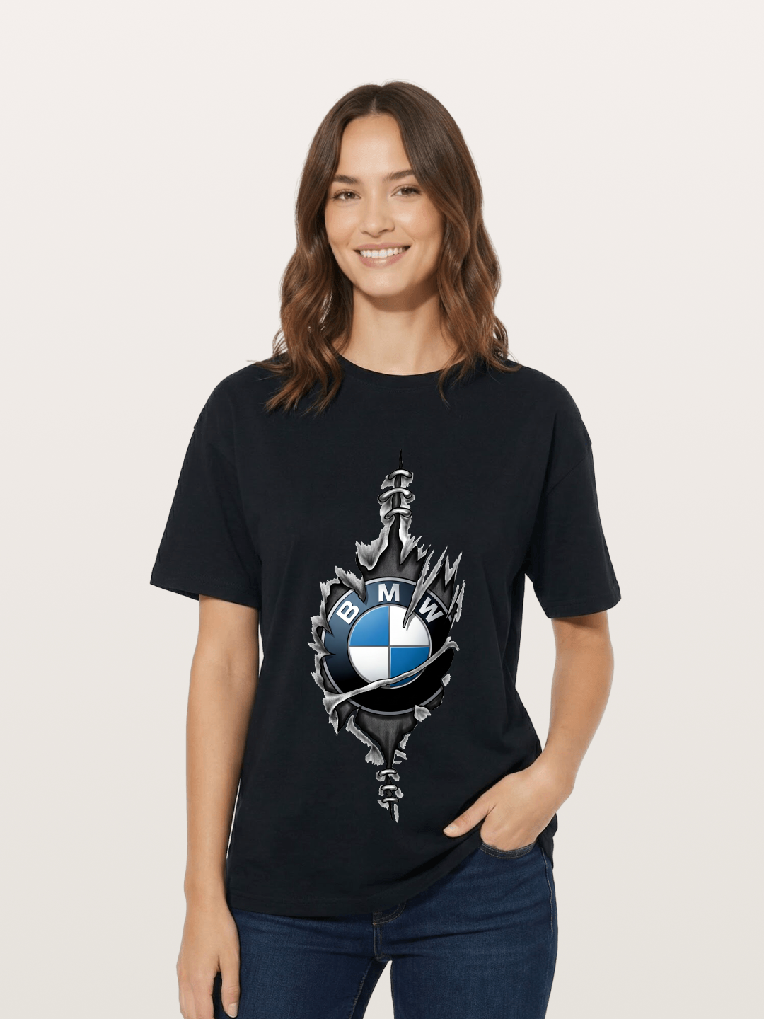 BMW Thorn Wreath Emblem Art Cotton T-shirt