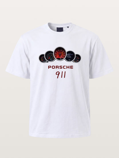 Five Piece Porsche 911 Gauge Cluster Gildan T-shirt