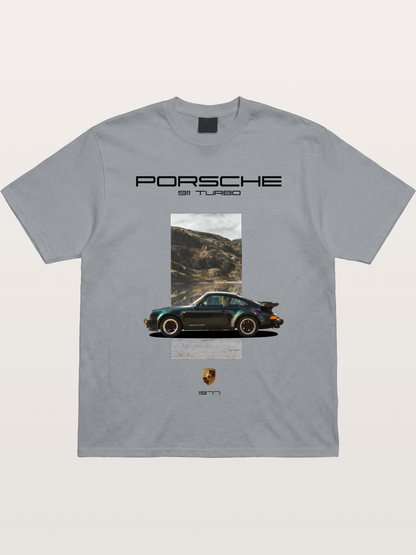 Vintage 911 Turbo Mountain Print Gildan T-shirt