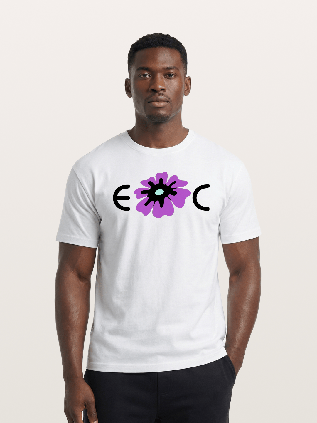 Purple EDC Daisy Silhouette Cotton T-shirt