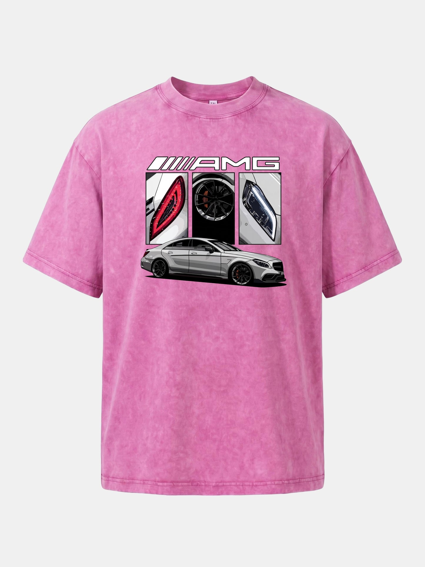 AMG Coupe Split Body Component Collage Washed T-shirt