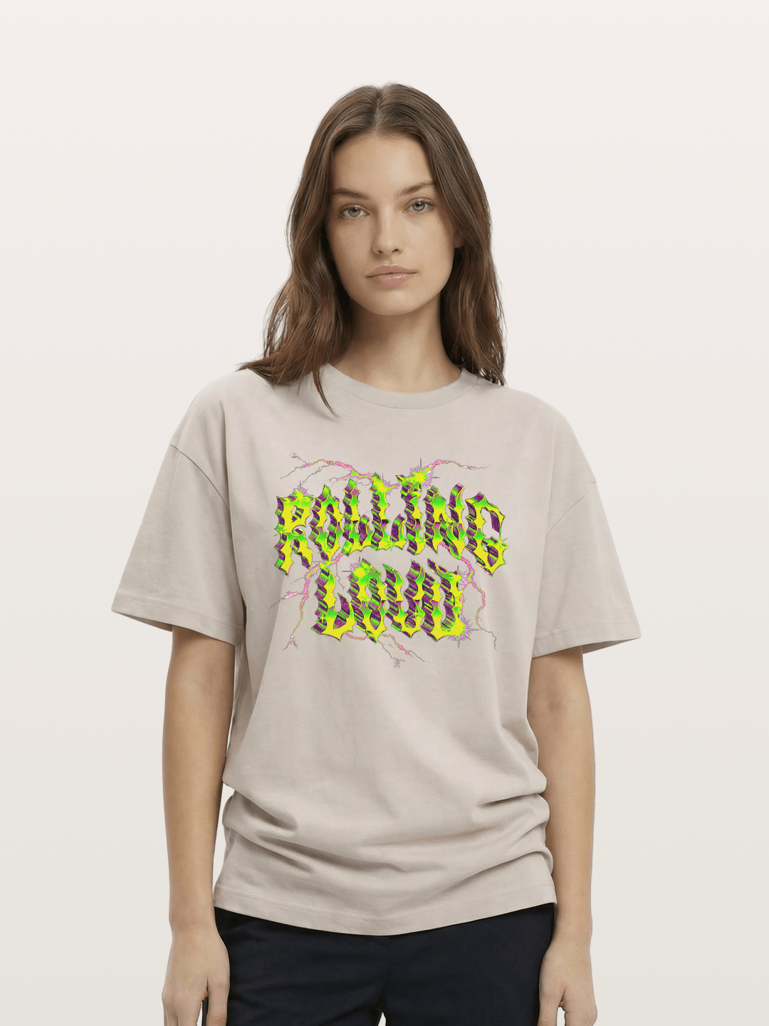 Rolling Loud Neon Lightning Art Cotton T-shirt