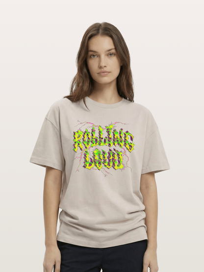 Rolling Loud Neon Lightning Art Cotton T-shirt