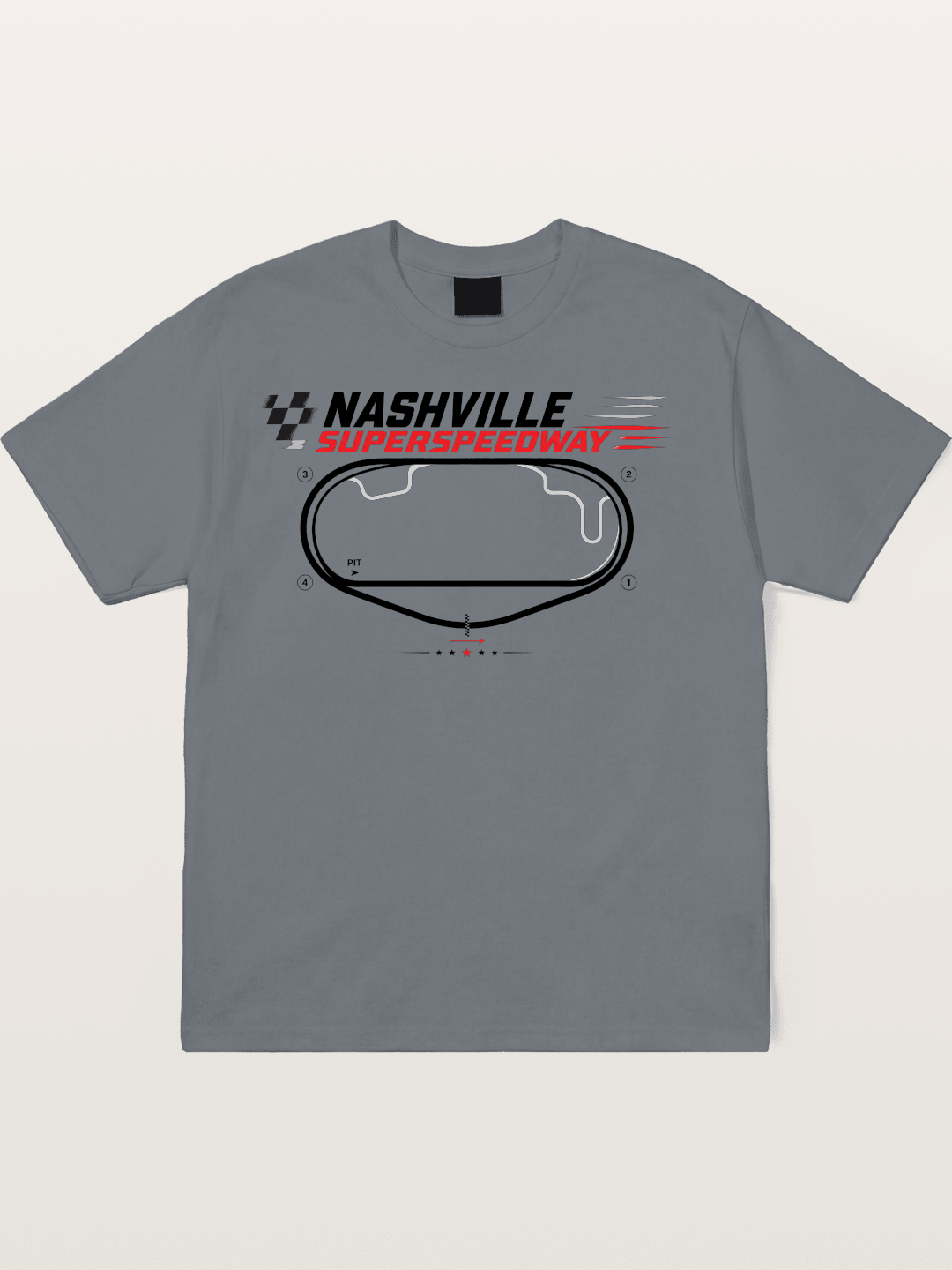 Nashville Superspeedway Oval Layout Cotton T-shirt
