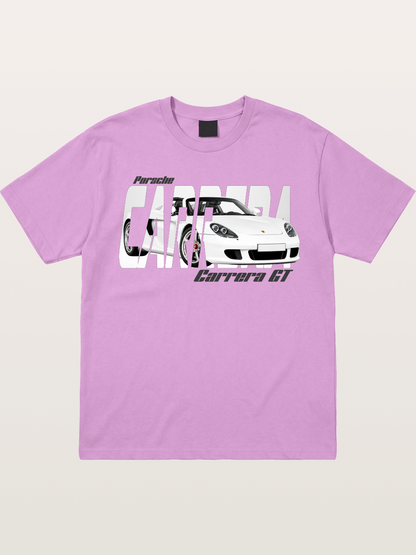 Porsche Carrera GT White Sticker Gildan T-shirt