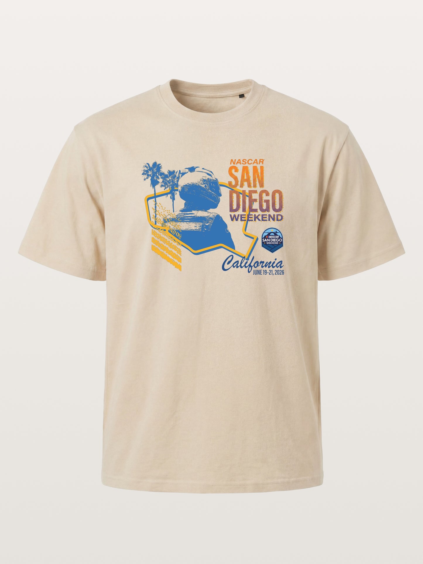 San Diego NASCAR Helmet Silhouette Gildan T-shirt