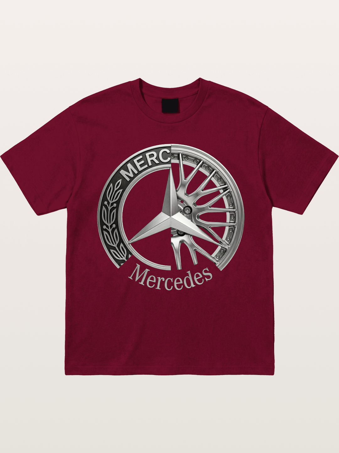 Mercedes Benz Wheel Emblem Art Gildan T-shirt