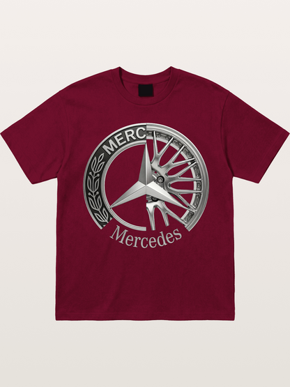 Mercedes Benz Wheel Emblem Art Gildan T-shirt