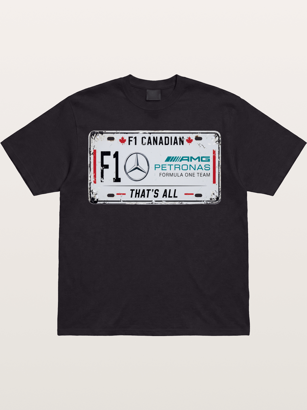 Mercedes F1 License Plate Print Gildan T-shirt