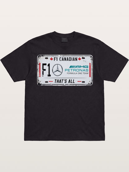 Mercedes F1 License Plate Print Gildan T-shirt