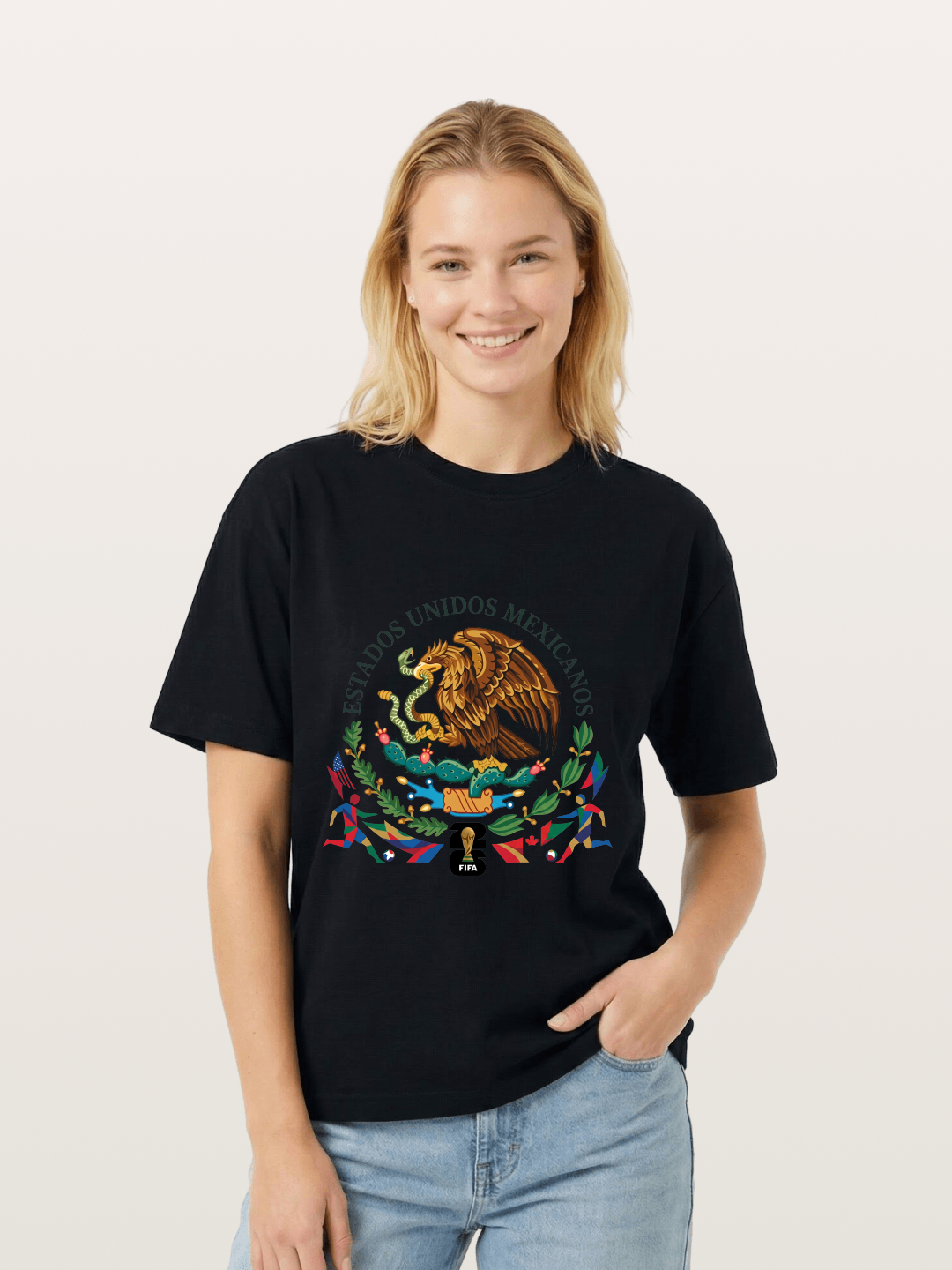Mexican Eagle World Cup Art Gildan T-shirt