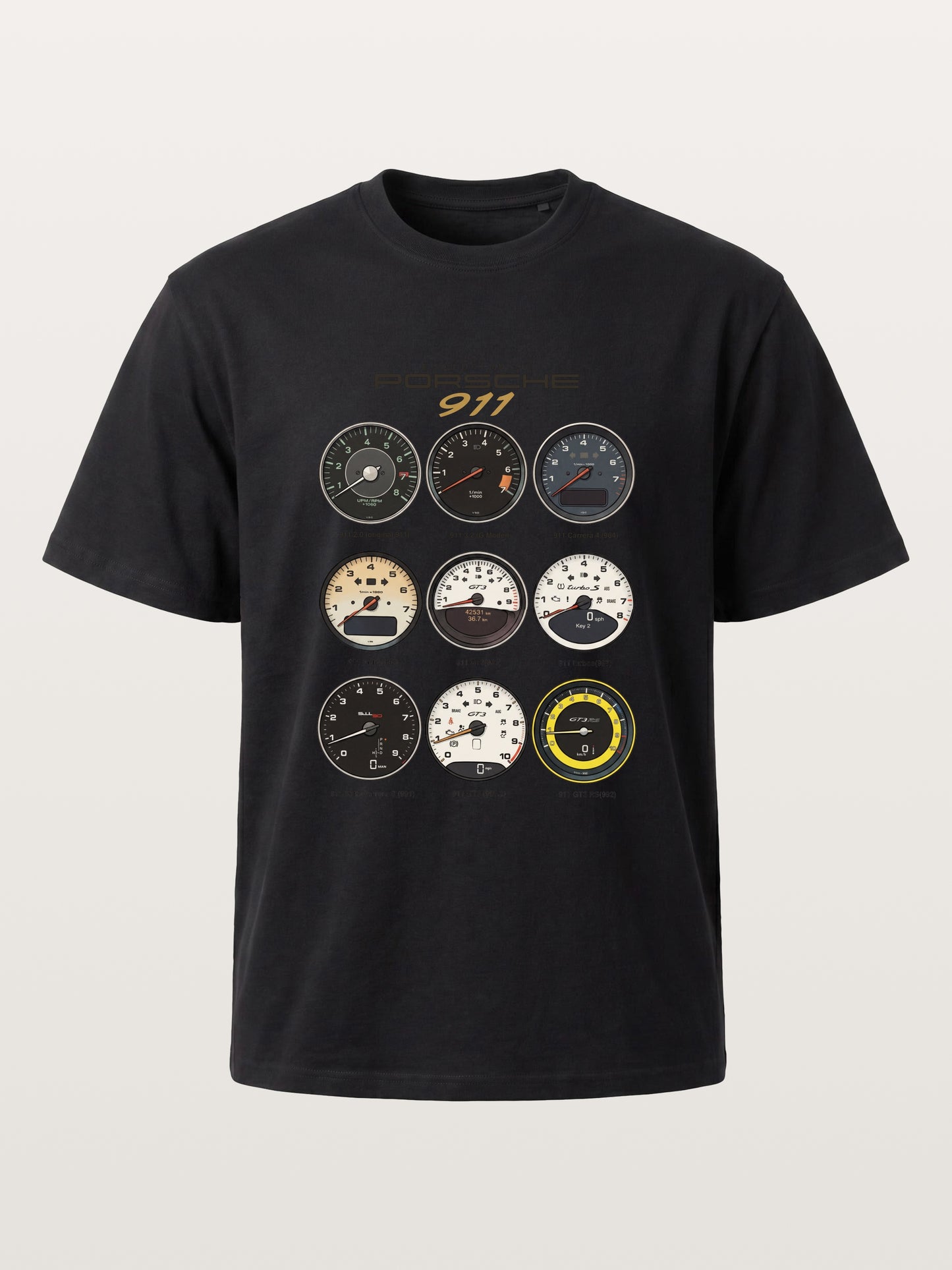 Porsche 911 Cluster Vintage Gauge Set Cotton T-shirt