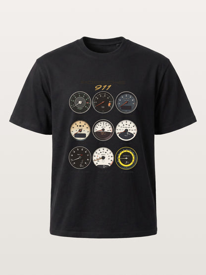 Porsche 911 Cluster Vintage Gauge Set Cotton T-shirt