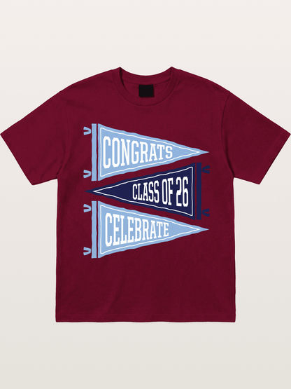 lass Of 26 Graduation Pennant Set Gildan T-shirt