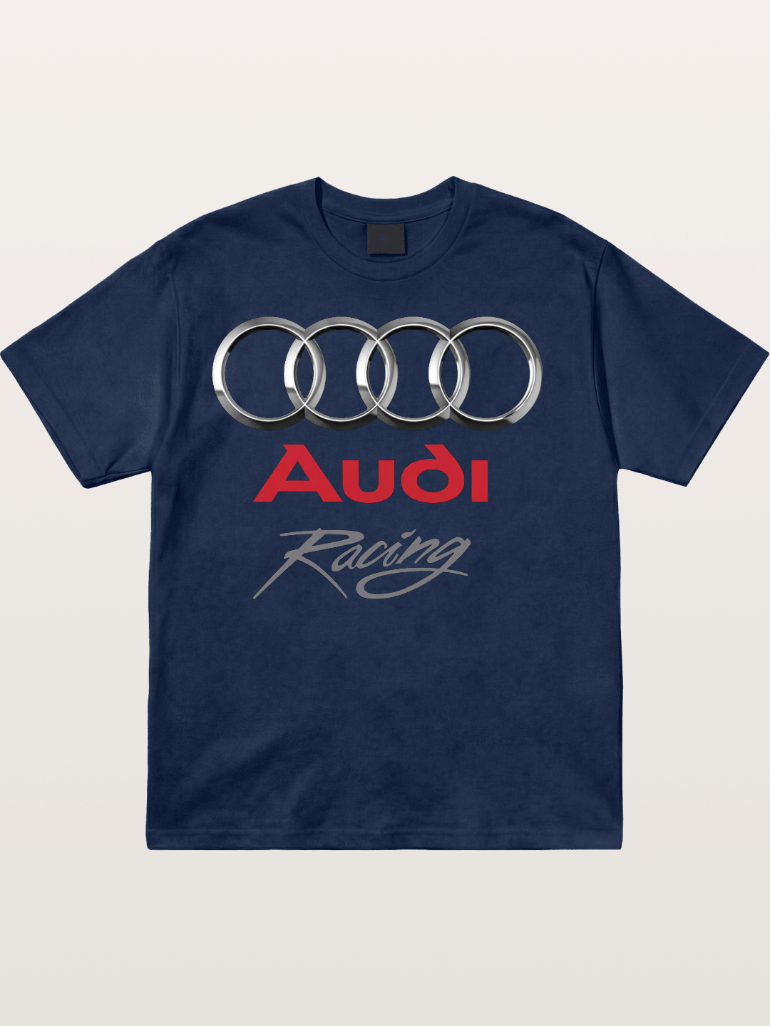 Audi Racing Four Rings Logo Cotton T-shirt
