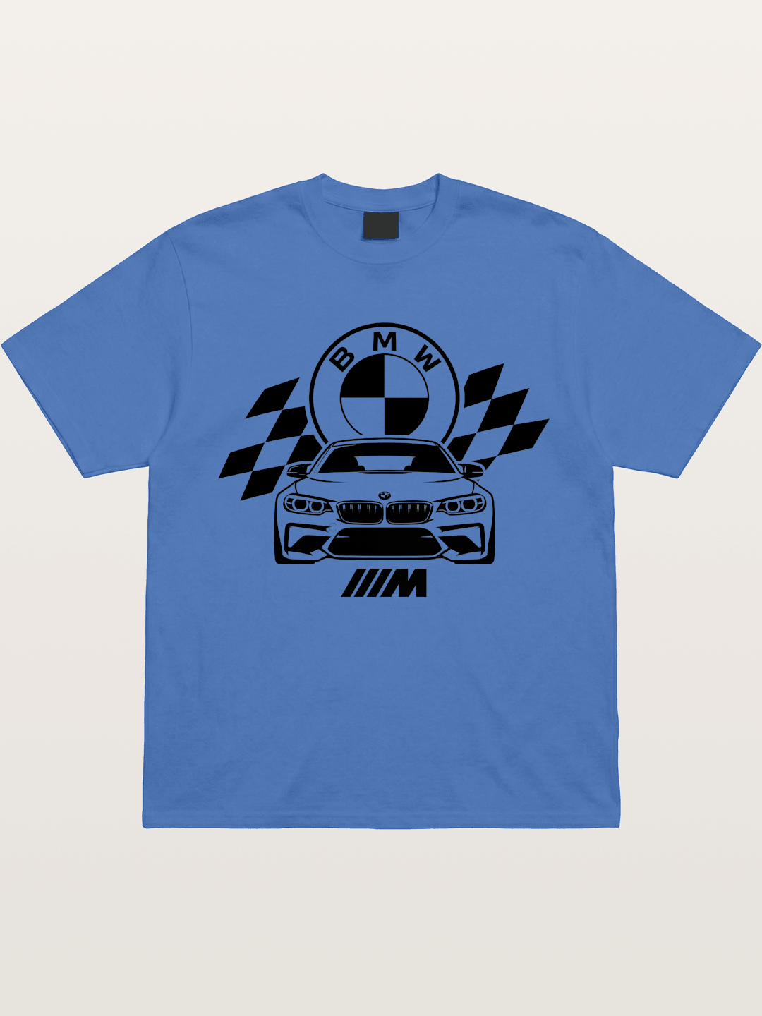 BMW M Series Checkered Flag Print Gildan T-shirt