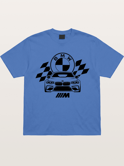 BMW M Series Checkered Flag Print Gildan T-shirt