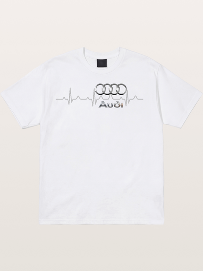 Audi Heartbeat Four Rings Cotton T-shirt