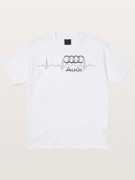 Audi Heartbeat Four Rings Cotton T-shirt