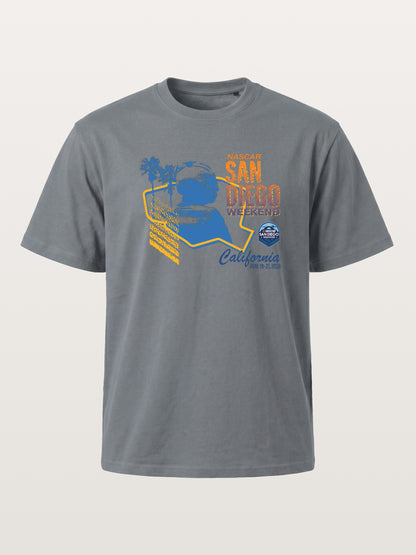 San Diego NASCAR Helmet Silhouette Cotton T-shirt